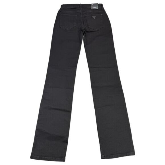 NWT GUESS Sexy Straight Mid Rise Jeans Size 24 x 32 Carrie Black - Picture 6 of 10